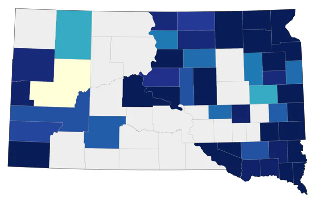 Chestnut-sided Warbler county map