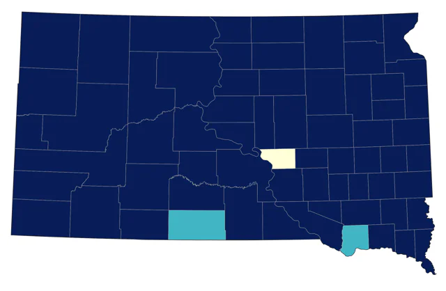 Chipping Sparrow county map