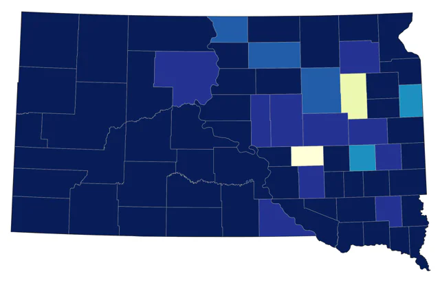 Common Nighthawk county map