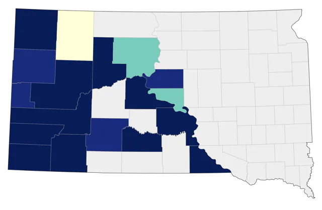 Common Poorwill county map