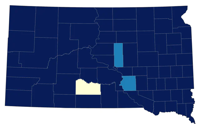 Common Yellowthroat county map