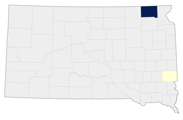 Curlew Sandpiper county map