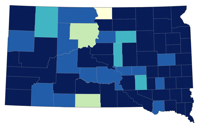 Dark-eyed Junco county map