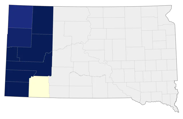 Dusky Flycatcher county map