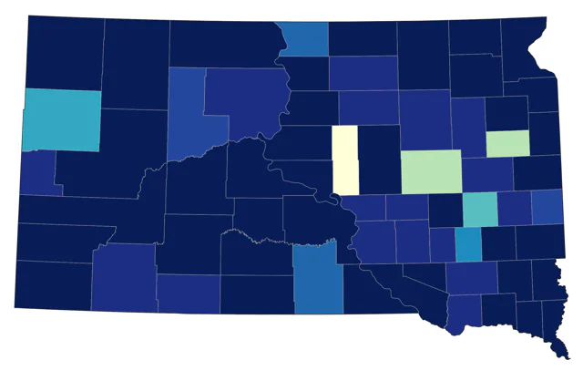 Eastern Bluebird county map