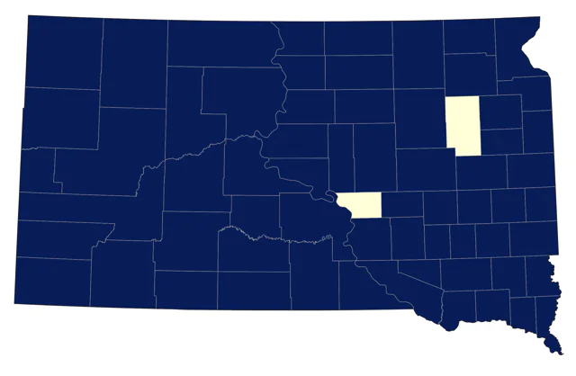 Eastern Kingbird county map