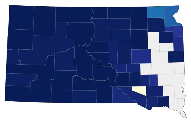 Ferruginous Hawk county map