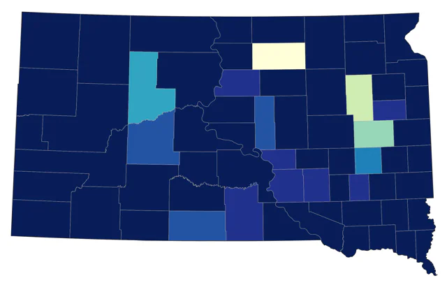 Field Sparrow county map