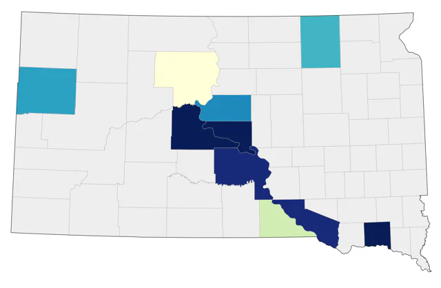 Glaucous Gull county map