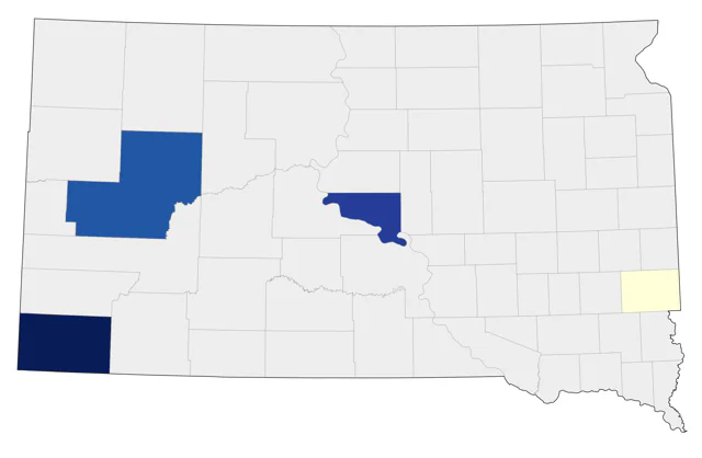 Golden-crowned Sparrow county map