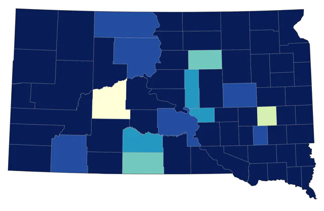Gray Catbird county map