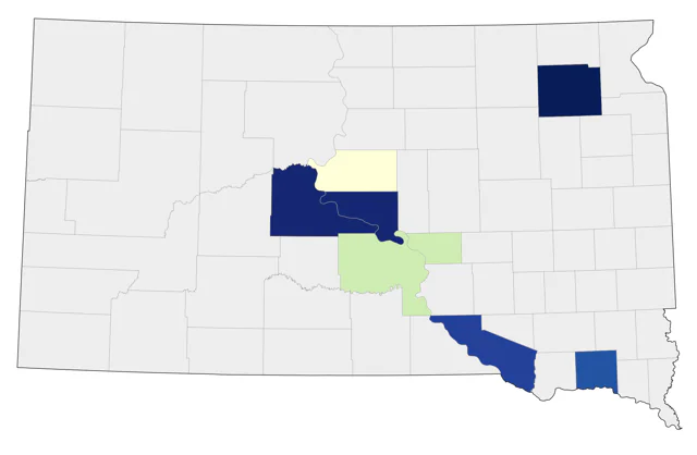 Great Black-backed Gull county map