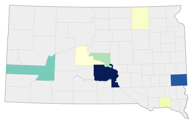 Harlequin Duck county map