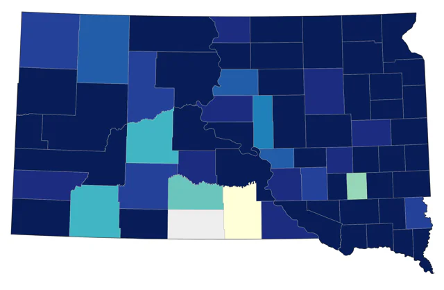 Hooded Merganser county map