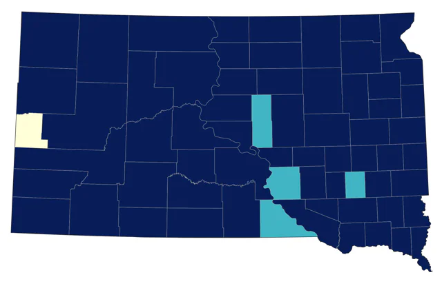 Horned Lark county map