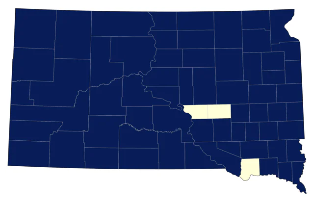 House Sparrow county map