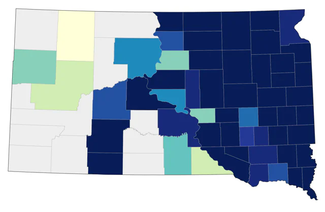 Hudsonian Godwit county map