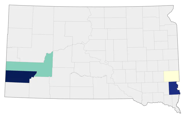 Indian Peafowl county map