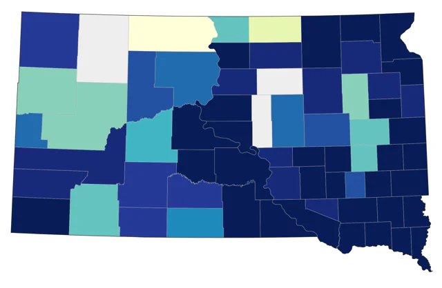 Indigo Bunting county map