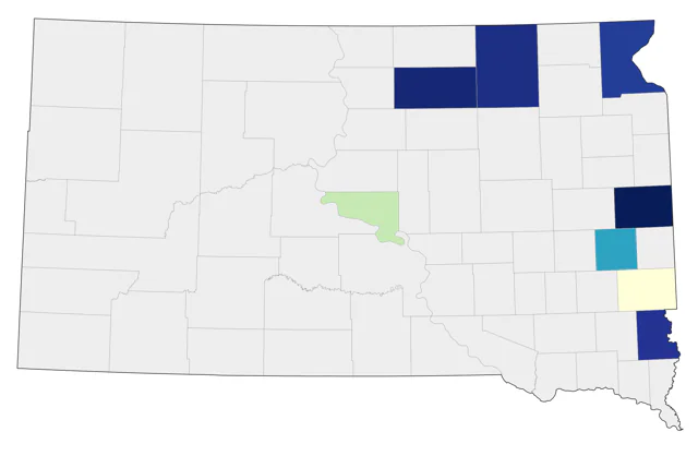 Kentucky Warbler county map