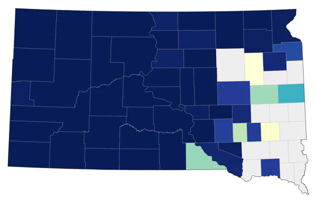 Lark Bunting county map
