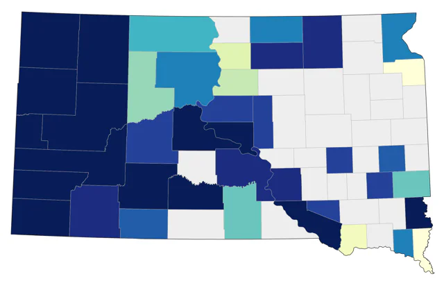 Lazuli Bunting county map