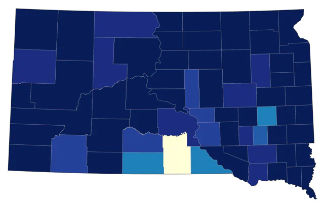 Least Flycatcher county map