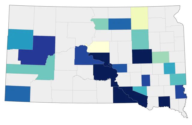 Long-tailed Duck county map