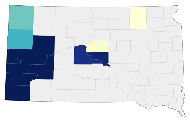 MacGillivray's Warbler county map