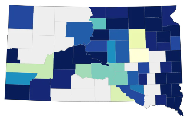 Magnolia Warbler county map
