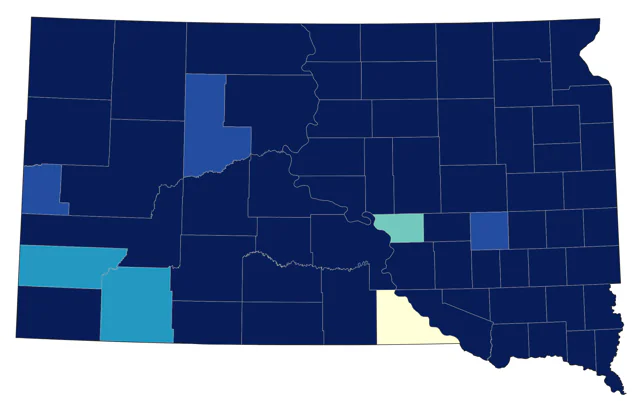 Northern Pintail county map