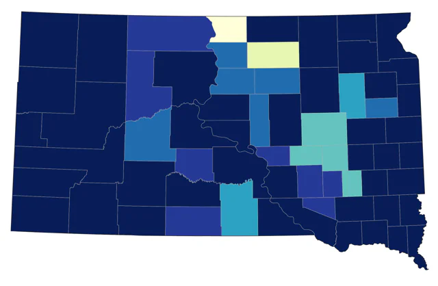 Northern Rough-winged Swallow county map