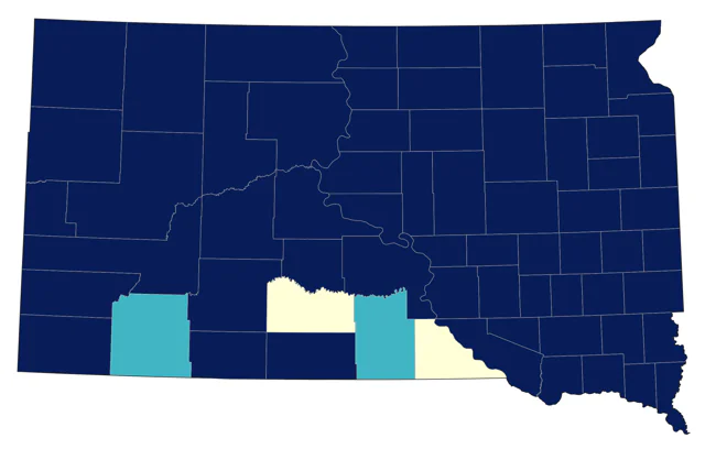 Northern Shoveler county map