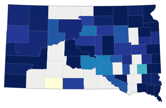 Northern Waterthrush county map