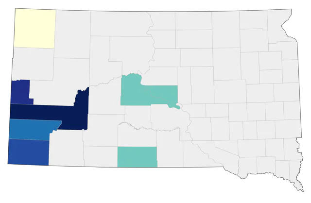 Pacific Wren county map