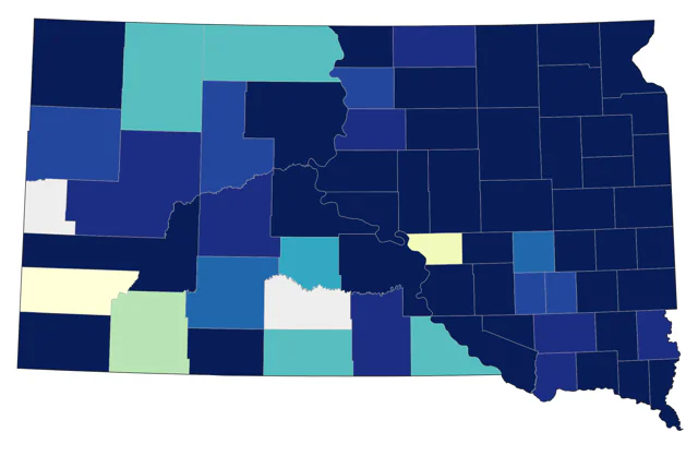 Pectoral Sandpiper county map