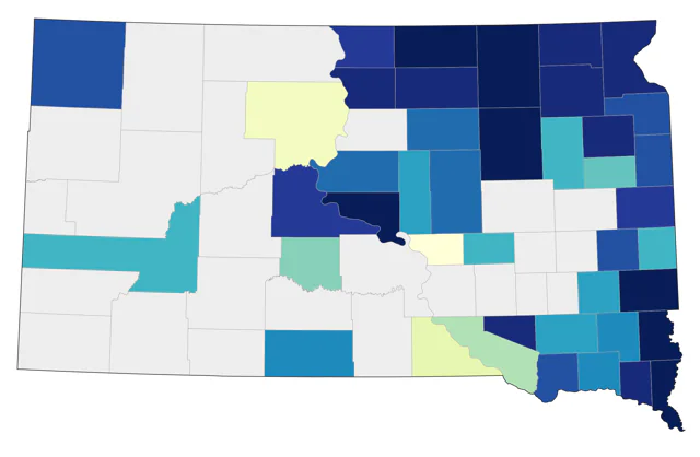 Philadelphia Vireo county map