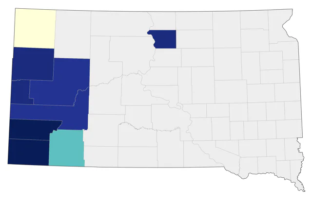 Pinyon Jay county map