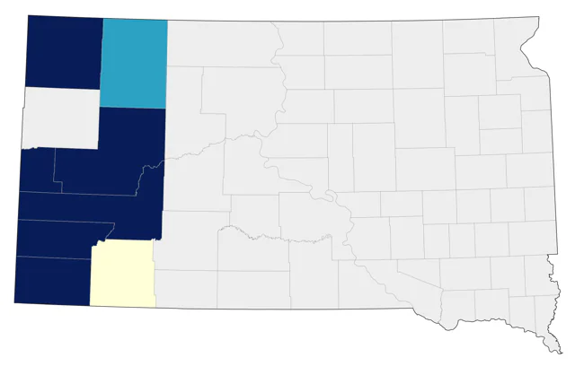 Plumbeous Vireo county map