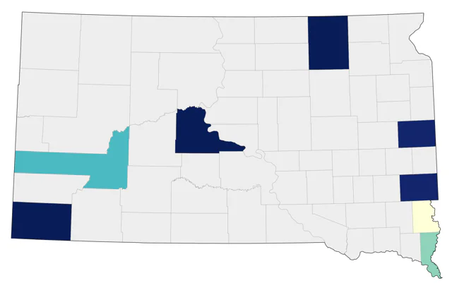 Prothonotary Warbler county map