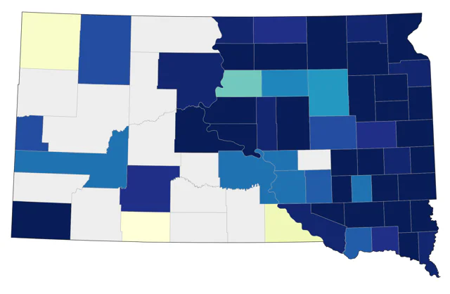 Purple Finch county map