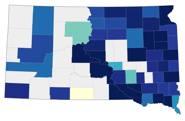Red-breasted Merganser county map