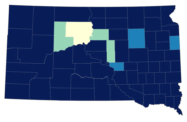Red-headed Woodpecker county map