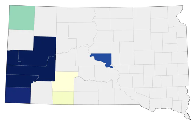Red-naped Sapsucker county map