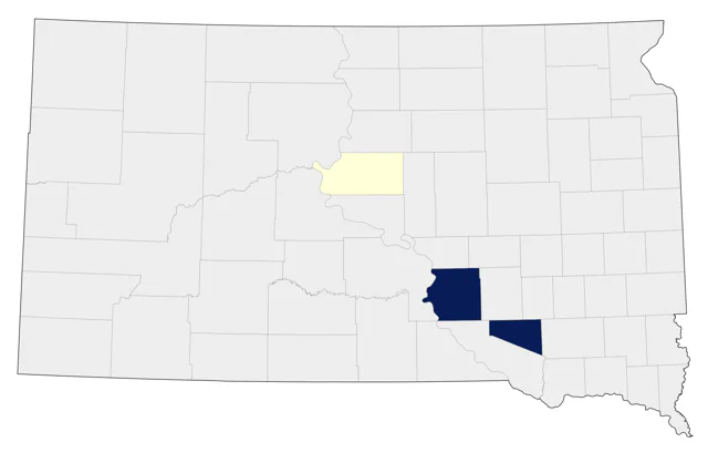 Red Phalarope county map