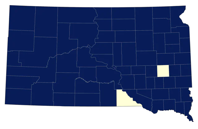 Red-tailed Hawk county map