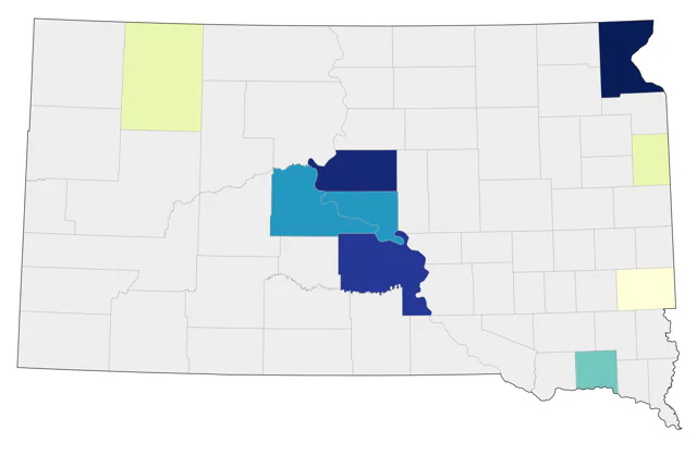 Red-throated Loon county map