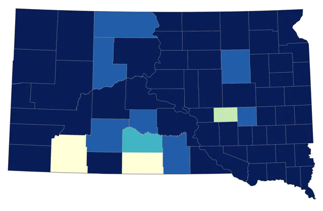 Ring-billed Gull county map