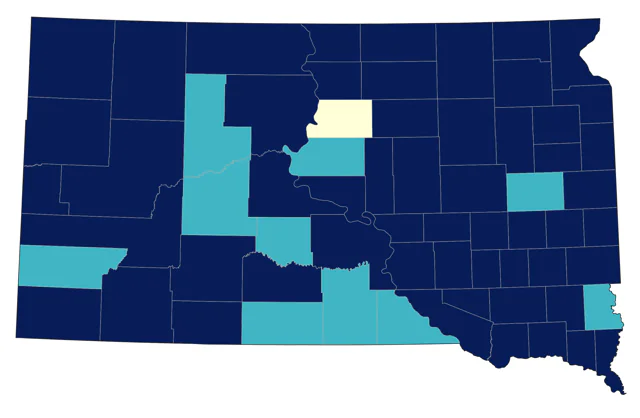 Ring-necked Duck county map