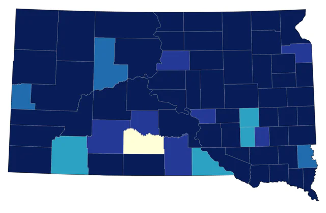 Ruddy Duck county map